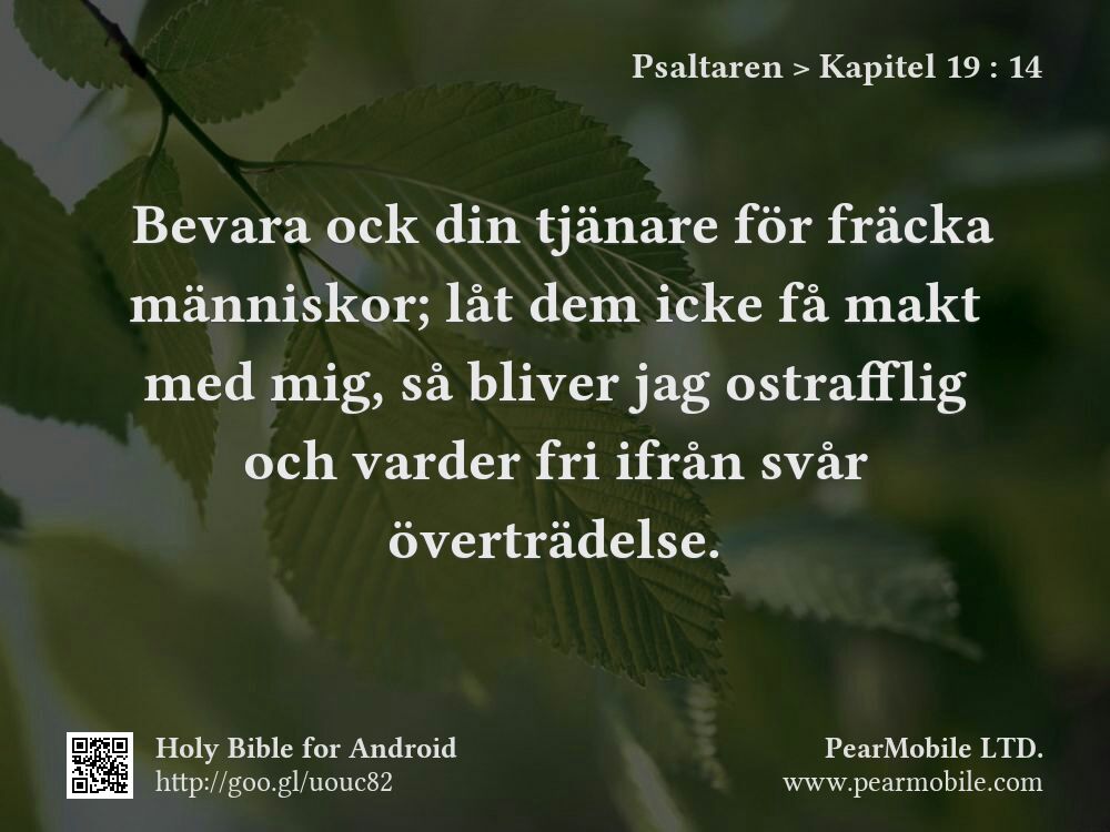Psaltaren, Kapitel 19:14